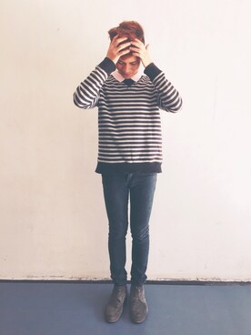 「stripes」｜Robbさん（メンズ・165cm）の秋コーディネート