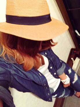 「CECIL McBEE（セシルマクビー）のアイテム（ハット）」を使った、ANさん（レディース・156cm）の夏コーディネート