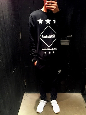 「F.C.Real Bristol（エフシーレアルブリストル）のアイテム（チノパンツ）」を使った、Marcoさん（メンズ・175cm）の夏コーディネート