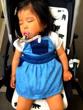 「Little Marc Jacobs（リトルマークジェイコブス）のアイテム（オールインワン・サロペット）」を使った、kayoharuisaさん（キッズ・80cm）の夏コーディネート