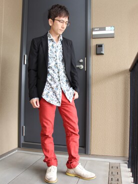 「GANESH（ガネーシュ）のアイテム」を使った、HEARTLANDさん（メンズ・165cm）の春コーディネート