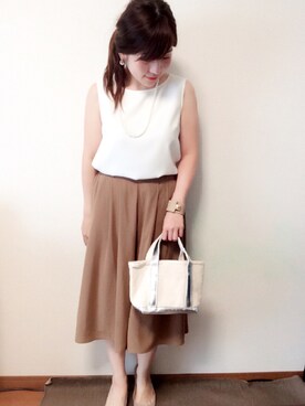 「シルバーバッグ」｜marさん（レディース・153cm）の夏コーディネート