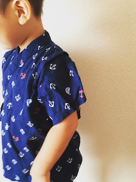 「マリン」｜「アイテム（浴衣）」を使った、s________rさん（キッズ・90cm）の夏コーディネート