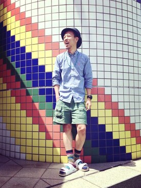 Ken Matsudaさん（メンズ・174cm）の夏コーディネート