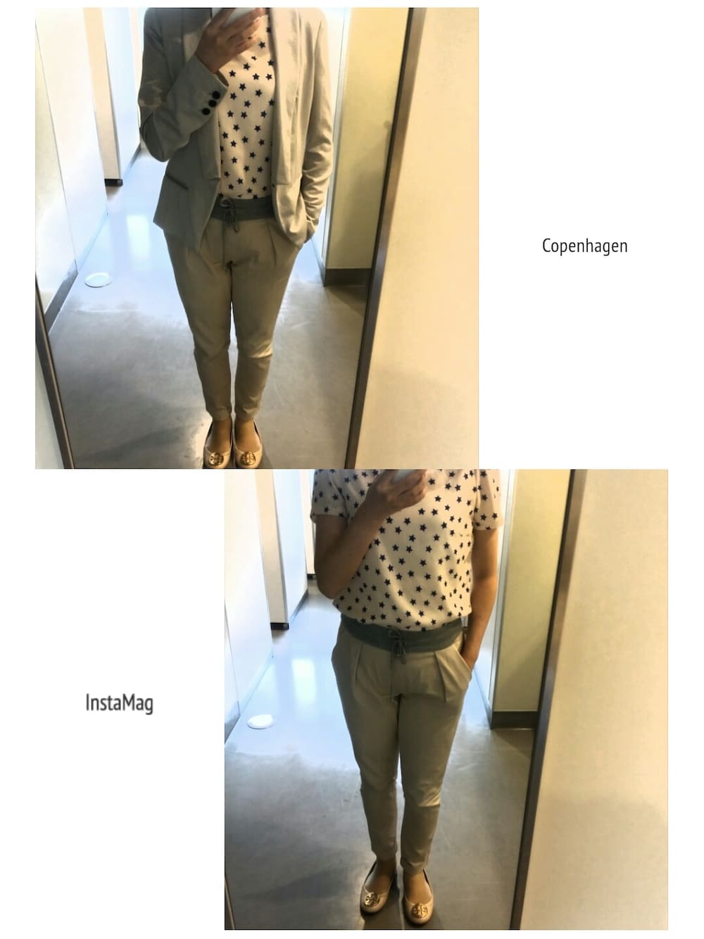 「ピンク、仕事着、ZARA、Tory Burch」｜「ZARAのアイテム（Tシャツ/カットソー、ピンク系）」を使った、Ha@_@Haさん（レディース・160cm）の秋コーディネートの1枚目の写真