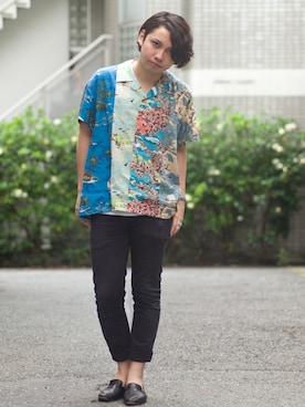 「glamb（グラム）のアイテム（その他）」を使った、andyさん（メンズ・170cm）の夏コーディネート