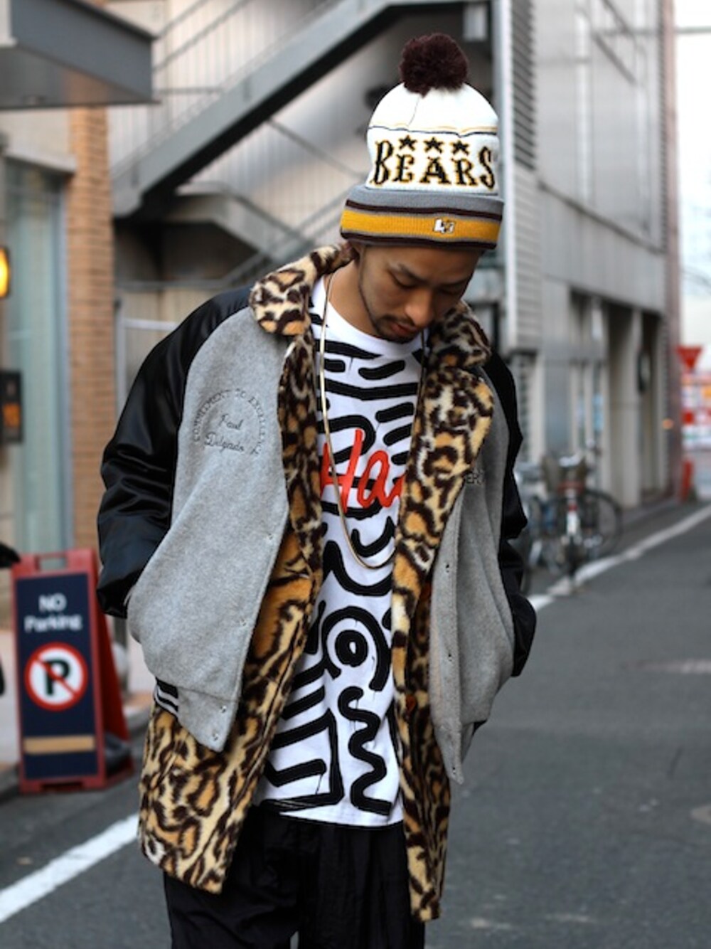 「レオパード、used、JOYRICH」｜「[USED] -1960's【Custam made Nelle good】LEOPARD COAT（その他アウター、イエロー系）」を使った、wizART(d)さん（メンズ・183cm）の冬コーディネートの1枚目の写真