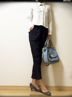 「STYLE DELI（スタイルデリ）のアイテム（パンツ）」を使った、NHM さん（レディース・167cm）の秋コーディネート