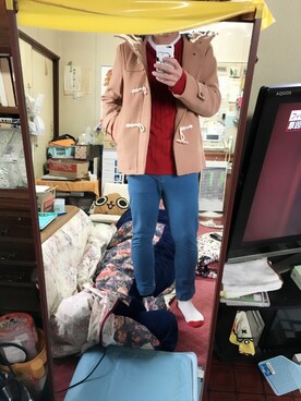 「WEGO（ウィゴー）のアイテム（ダッフルコート）」を使った、れーーーーーーいさん（メンズ・170cm）の秋コーディネート