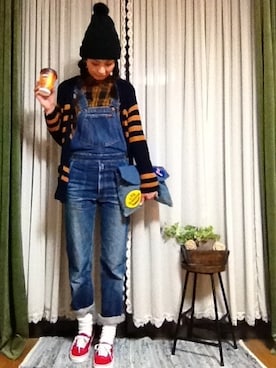 「ネイル」｜「アイテム（ミリタリージャケット）」を使った、Raiさん（レディース・171cm）の冬コーディネート