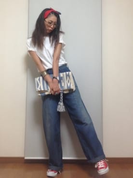 「足長効果」｜「アイテム（その他）」を使った、Raiさん（レディース・171cm）の夏コーディネート