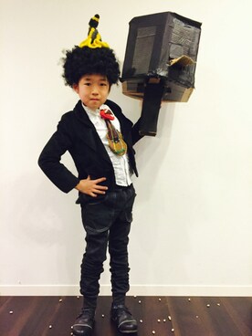 「節分」｜「アイテム（その他シューズ）」を使った、アツナナさん（キッズ・128cm）の冬コーディネート