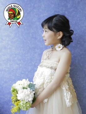 「Natural Boo（ナチュラルブー）のアイテム」を使った、アツナナさん（キッズ・120cm）の春コーディネート