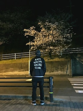 「anti social social club」｜「アイテム（ジャケット/アウター）」を使った、1+A2さん（メンズ・174cm）の春コーディネート