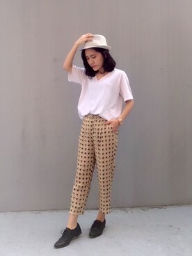 「NO216（ナンバー216）のアイテム」を使った、Aimeeさん（レディース・155cm）の春コーディネート