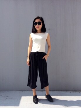 「NO216（ナンバー216）のアイテム」を使った、Aimeeさん（レディース・155cm）の春コーディネート