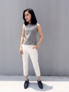 「NO216（ナンバー216）のアイテム」を使った、Aimeeさん（レディース・155cm）の春コーディネート