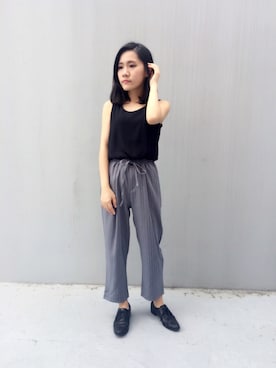 「NO216（ナンバー216）のアイテム」を使った、Aimeeさん（レディース・155cm）の春コーディネート