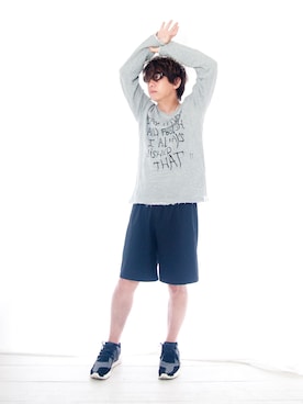 「AZUL by moussy（アズールバイマウジー）のアイテム（スウェット）」を使った、えてるさん（メンズ・159cm）の夏コーディネート