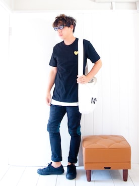 「CONVERSE（コンバース）のCONVERSE コンバース ジャック パーセル / JACK PURCEL（スニーカー）」を使った、えてるさん（メンズ・159cm）の夏コーディネート