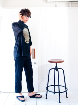 「SHAREEF（シャリーフ）のアイテム（その他）」を使った、えてるさん（メンズ・159cm）の夏コーディネート