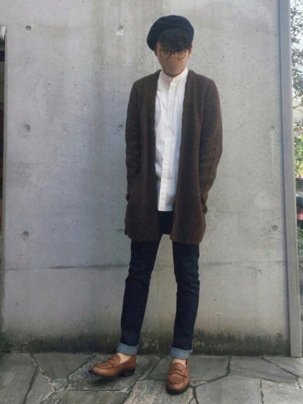 &you…引退しました。さんの「ウールベレー帽NVY（URBAN RESEARCH）」を使ったコーディネートの1枚目の写真