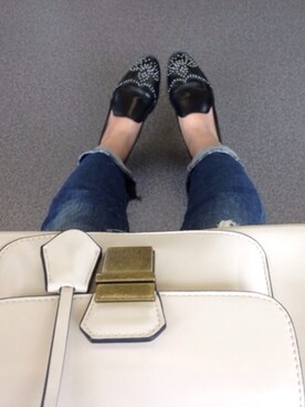 「ZARA（ザラ）のアイテム（その他シューズ、ブラック系）」を使った、yaaaさん（レディース・171cm）の秋コーディネート