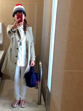 「BLUE BLUE（ブルーブルー）のアイテム（バッグ）」を使った、A-Nさん（レディース・164cm）の冬コーディネート