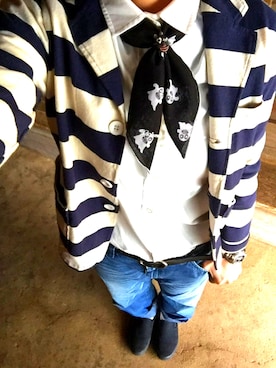 「BLUE BLUE（ブルーブルー）のアイテム（パンツ）」を使った、A-Nさん（レディース・164cm）の冬コーディネート