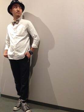 「CONVERSE（コンバース）のアイテム（スニーカー、ブラック系）」を使った、SARAJU umedaさんの秋コーディネート