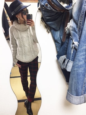 「DRWCYS（ドロシーズ）のアイテム（帽子）」を使った、Saako…☺︎♡さん（レディース・155cm）の冬コーディネート