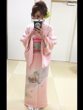 「シルバー」｜「アイテム（浴衣）」を使った、Saako…☺︎♡さん（レディース・155cm）の夏コーディネート