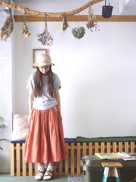 「ナチュ会」｜まいみさん（レディース・164cm）の夏コーディネート
