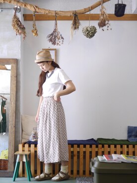 「ナチュ会」｜まいみさん（レディース・164cm）の夏コーディネート