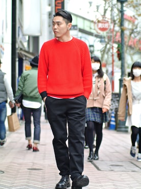 「Time is on（タイムイズオン）のアイテム」を使った、Timeisonさん（メンズ・175cm）の春コーディネート