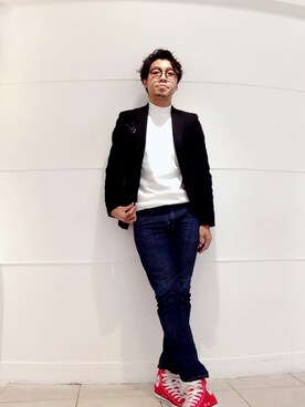 「L.H.P（エルエイチピー）のアイテム（テーラードジャケット）」を使った、kamichanさん（メンズ・167cm）の秋コーディネート