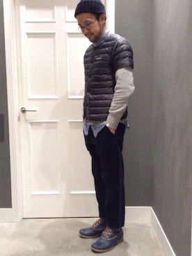 「KENNETH FIELD」｜「アイテム（スウェット）」を使った、Ikuo Mitaniさん（メンズ・171cm）の冬コーディネート
