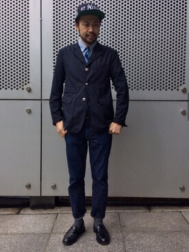 「アイテム（レッグウェア）」を使った、Ikuo Mitaniさん（メンズ・171cm）の春コーディネート