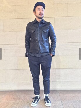 「アイテム（ブルゾン）」を使った、Ikuo Mitaniさん（メンズ・171cm）の秋コーディネート