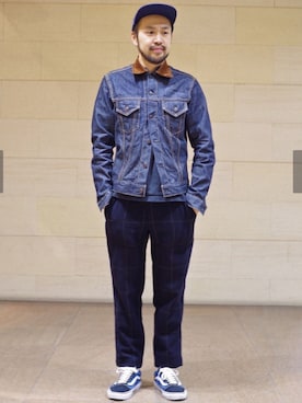 「KENNETH FIELD」｜「アイテム（ジャケット/アウター）」を使った、Ikuo Mitaniさん（メンズ・171cm）の秋コーディネート