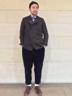 「KENNETH FIELD」｜Ikuo Mitaniさん（メンズ・171cm）の冬コーディネート