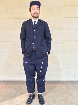 「アイテム（ドレスシューズ）」を使った、Ikuo Mitaniさん（メンズ・171cm）の冬コーディネート