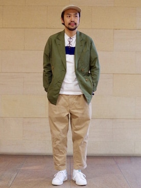 「stansmith」｜「アイテム（ジャケット/アウター）」を使った、Ikuo Mitaniさん（メンズ・171cm）の春コーディネート