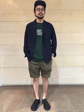 「KENNETH FIELD」｜Ikuo Mitaniさん（メンズ・171cm）の夏コーディネート