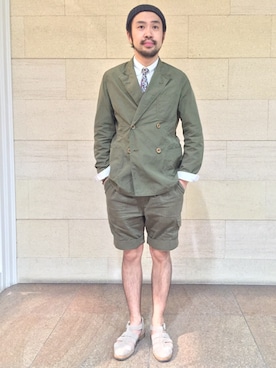 「KENNETH FIELD」｜Ikuo Mitaniさん（メンズ・171cm）の夏コーディネート