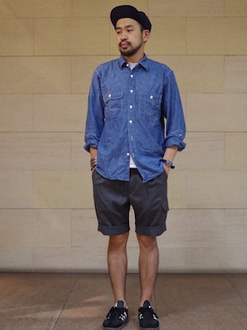 「KENNETH FIELD」｜Ikuo Mitaniさん（メンズ・171cm）の夏コーディネート