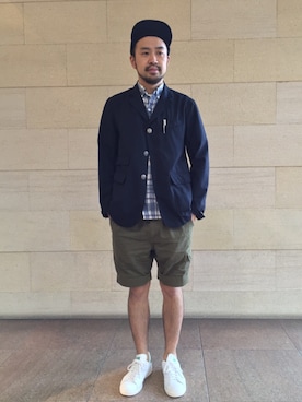 「KENNETH FIELD」｜Ikuo Mitaniさん（メンズ・171cm）の夏コーディネート