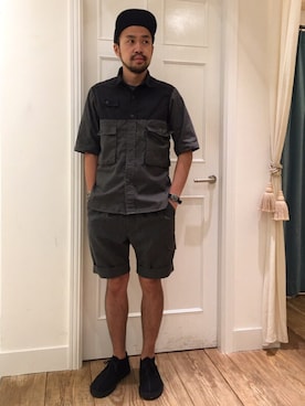 「KENNETH FIELD」｜Ikuo Mitaniさん（メンズ・171cm）の夏コーディネート