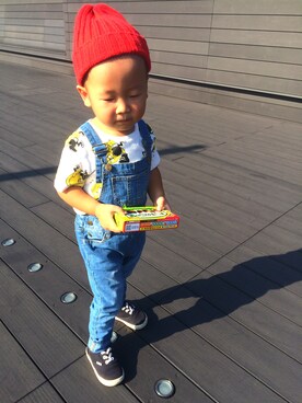 「GLOBAL WORK（グローバルワーク）のアイテム（オールインワン・サロペット）」を使った、yoyurikaさん（キッズ・90cm）の秋コーディネート