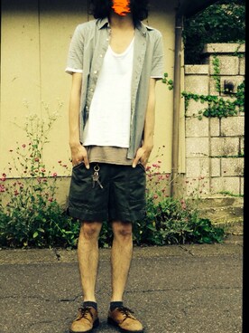 「N.HOOLYWOOD（N.ハリウッド）のアイテム（タンクトップ）」を使った、SHYUさん（メンズ・173cm）の夏コーディネート